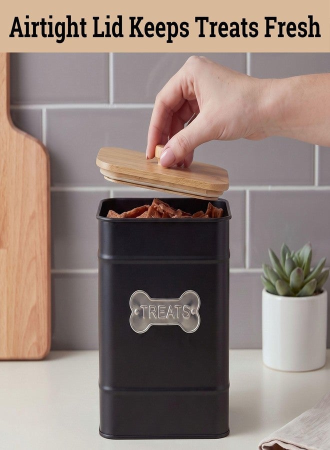HB Design Co. Dog Treat Container Airtight, 6"W x 8"H, Powder Coated, 12 Cup Capacity - Image 3
