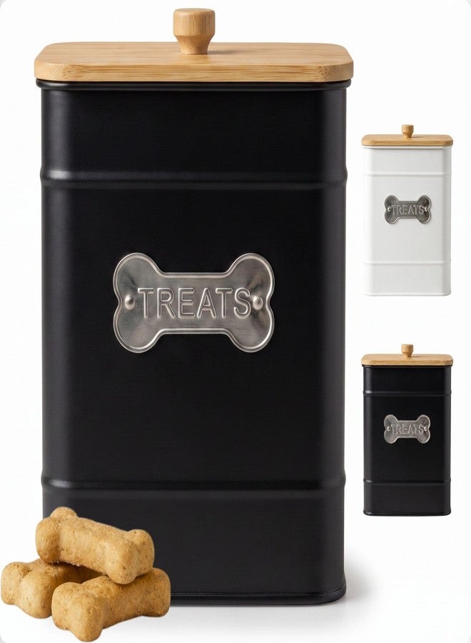 HB Design Co. Dog Treat Container Airtight, 6"W x 8"H, Powder Coated, 12 Cup Capacity - Image 1