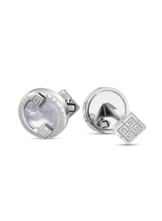 Guy Laroche Leon Silver Cufflinks for Men - Image 2