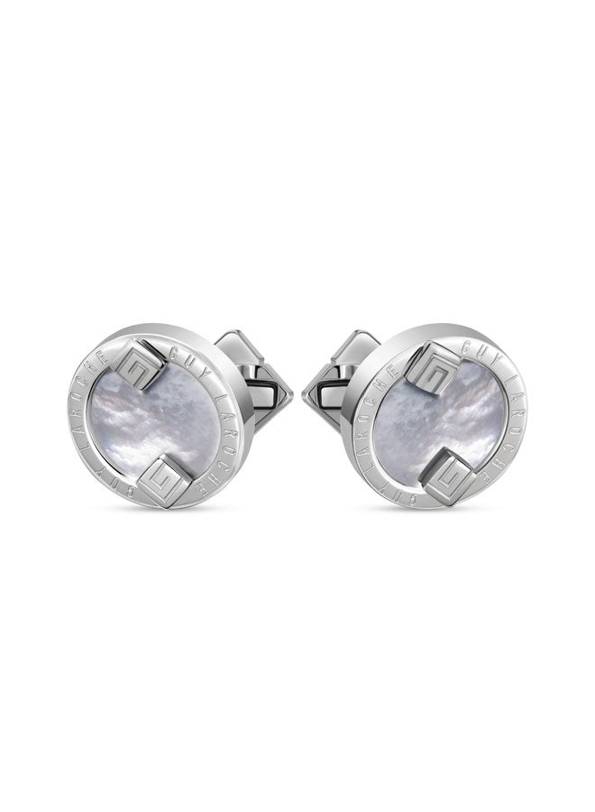 Guy Laroche Leon Silver Cufflinks for Men - Image 3