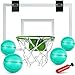 ropoda Mini Basketball Hoop Glow in The Dark Over The Door Basketball Hoop Indoor Indoor Basketball Hoop Backboards for Teens and Adults Mini Hoop for Kids with 4 Balls and Pump - Image 2