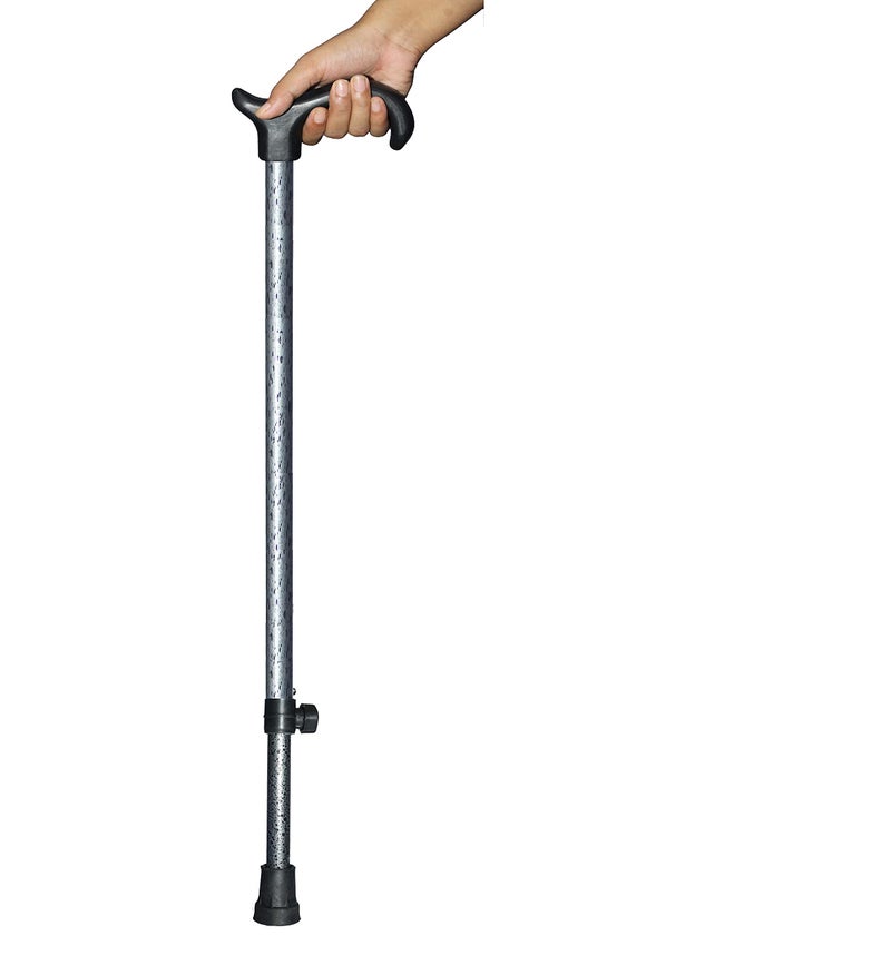 KDS SURGICAL 1 Leg Antique Silver Height Adjustable Walking Stick - Image 1