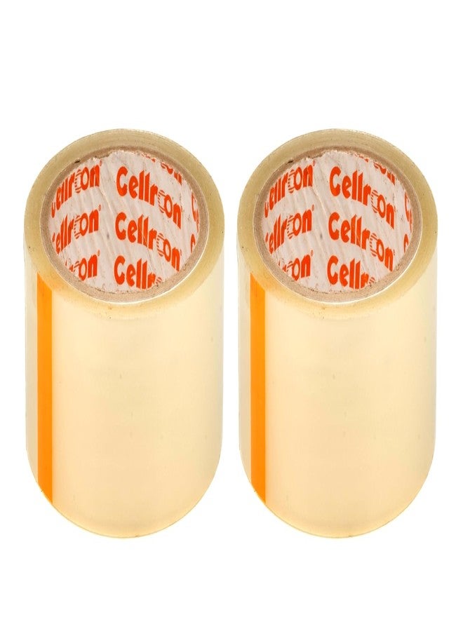 Cellroon Transparent Cello Tape - 65 Meters in Length - 48mm / 2" Width - 2 Rolls Per Pack - BOPP Industrial Packaging Tape for E-Commerce Box Packing - Image 1