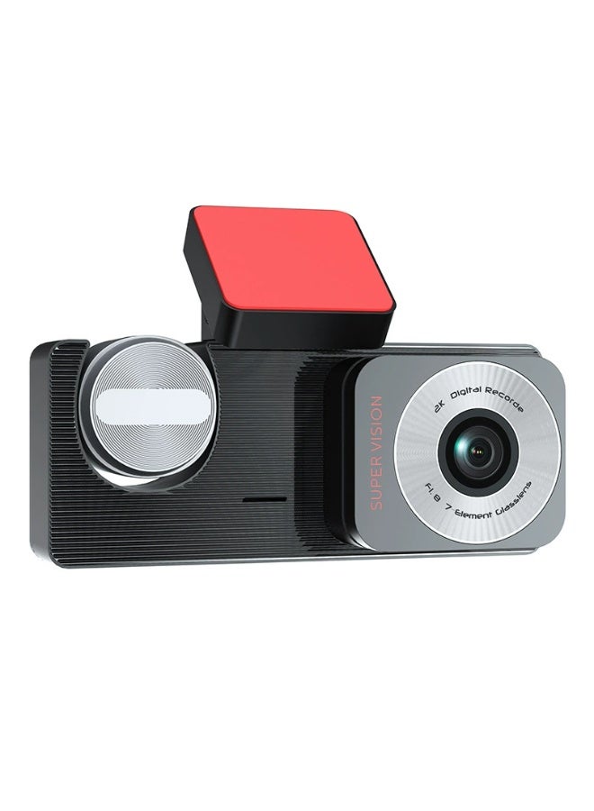 Genrice كاميرا د الوضوح ومسجل قيادة بعدسة مزدوجة أمام 4K خلفية 1080P وبطاقة ذاكرة 64 جيجابايت مدمجة في حلقة WIFI وكاميرا داش بزاوية واسعة 180 درجة - Image 3