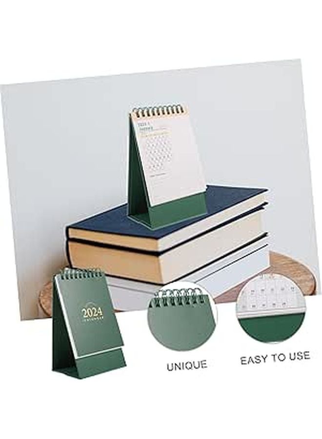 Green Desktop Month Calendar Standing Desk Planner September To December Office Home Workspace - Image 1