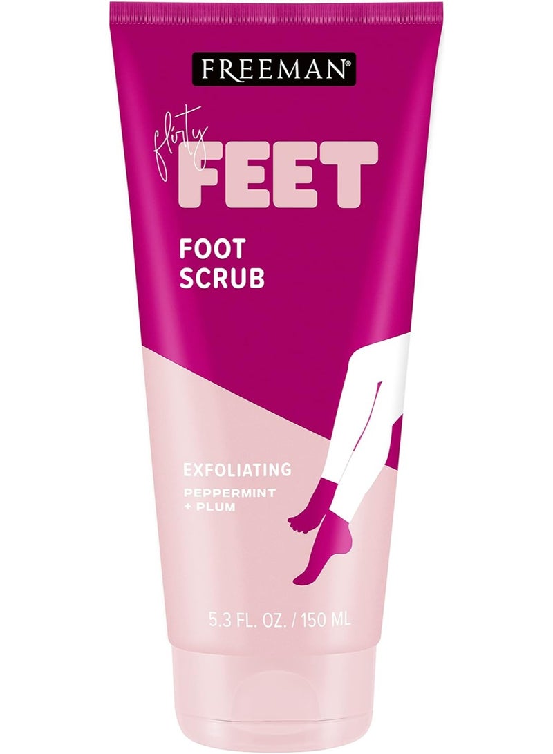 Freeman Bare Foot Exfoliating foot scrub Peppermint and Plum 5.3 oz - Image 1
