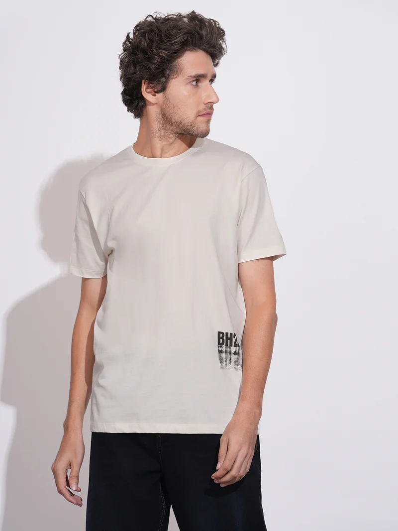 Being Human Men Typography Printed Pure Cotton T-shirt