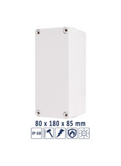 Elitco Enclosure Box, 80 x 180 x 85 mm, IP68, ABS Plastic Waterproof Box for Electrical Projects 