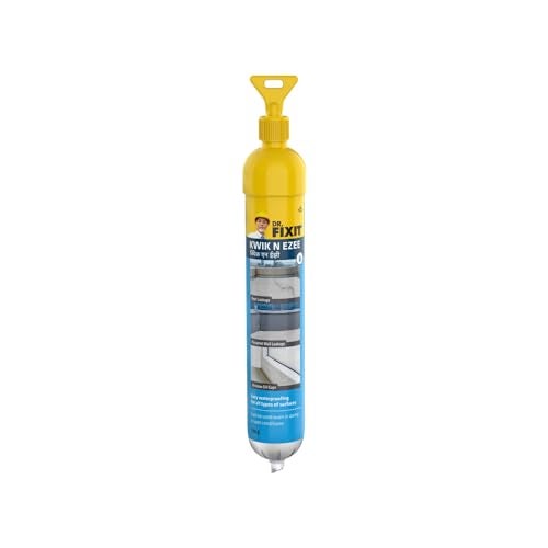 Dr. Fixit د. فيكسيت كويك إن إيزي لملء الفجوات والشقوق في الجدران، 150 جم (أبيض)، عزل مقاوم للماء لأعمال الإصلاح المنزلي، حوض المطبخ وشقوق الجدران، مادة سد الفجوات لبلاط الحمام، للمعادن والخشب وPVC، الأفضل للمناطق الرطبة والمبللة - Image 1