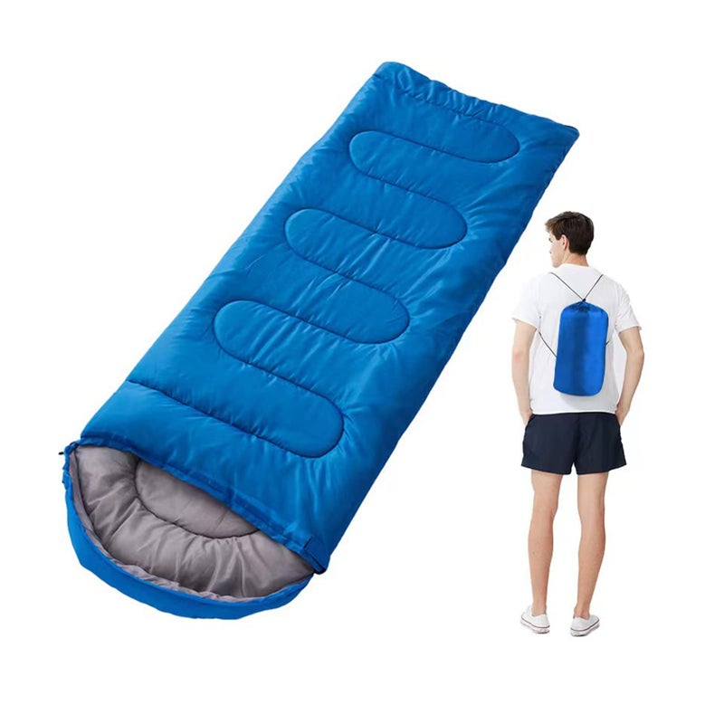 Sleeping Bag 3-4 Seasons Indoor Outdoor Use Backpacking and Camping Travel Hunting Gift (Summer, Spring, Autumn, Winter) Warm Cool Weather Lightweight,Dark Blue-1.6kg - Image 2