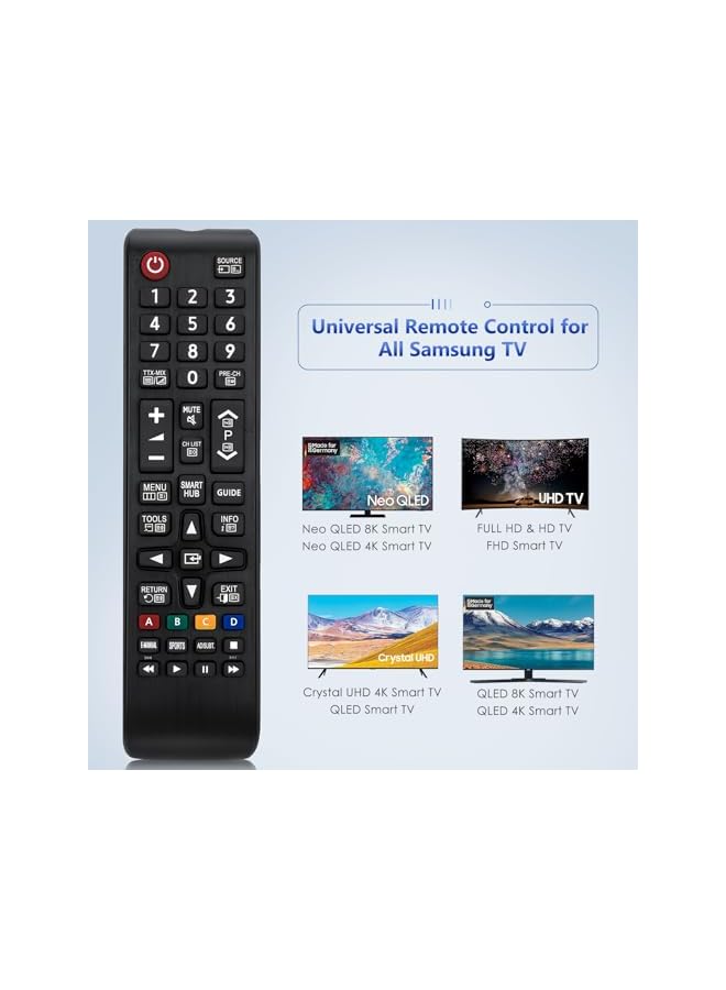 The Bros Universal for Samsung-TV-Remote-Control, Remote Replacement for All Samsung Smart LCD LED SUHD UHD HDTV 3D TVs BN59-01199F BN59-01315A BN59-01315B BN59-01315J BN59-01315D BN59-01315N - Image 3