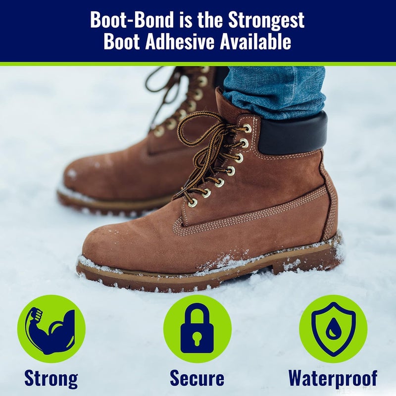 BOOT BOND Boot Glue - Quick Dry Boot Repair Formula Works in Seconds - Tough But Flexible Glue Seal - Waterproof Boot Heel Fix Works On Shoe Heel Repair, Thick Sole Boots, Sneakers, and More - Image 3