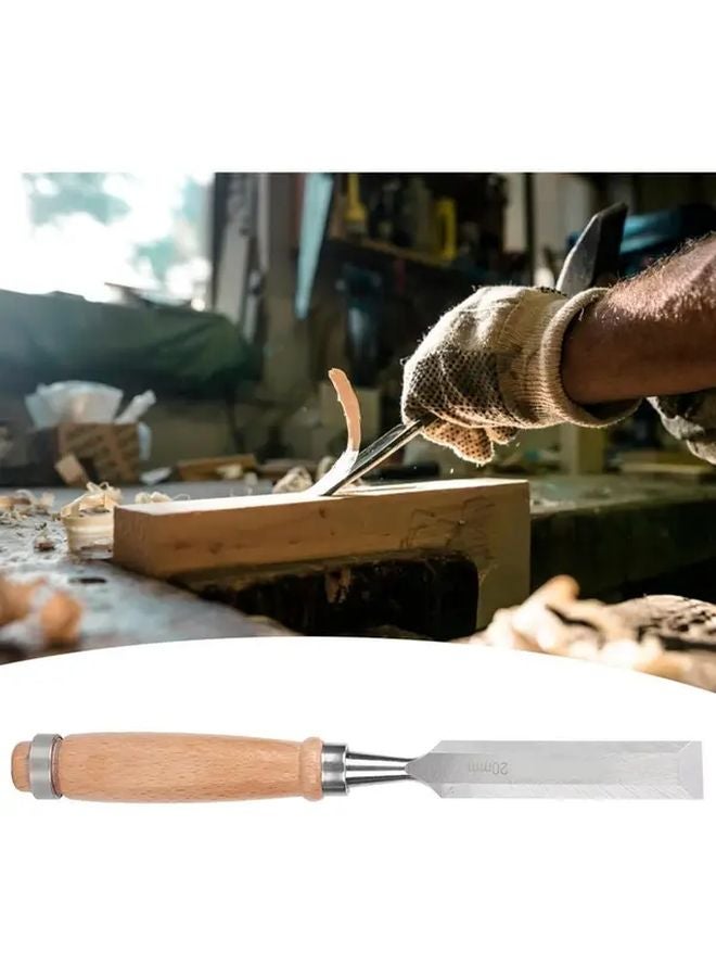 Variant Heavy Duty Steel Blade Woodworking Chisel Curved Wood Handle Non Slip Grip - Image 3