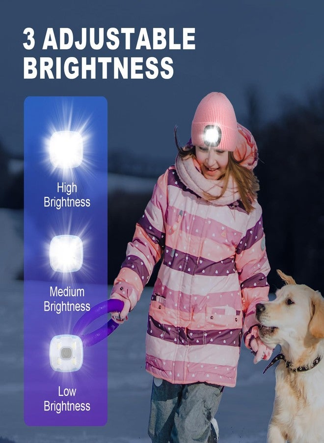 MELASA LED Beanie for Kids, USB Rechargeable Hand Free Hat with Light Winter Night Gifts for Kids Boys Girls in Dark Outdoor - Image 4