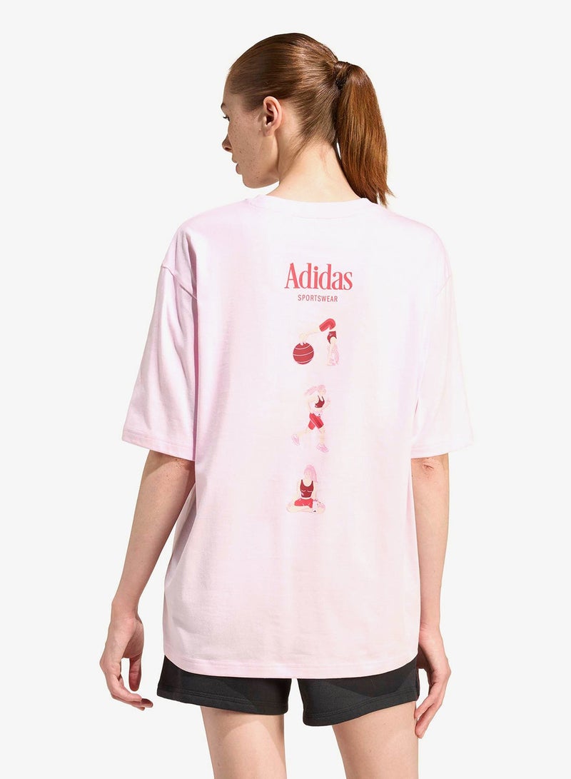 Adidas Soft  Graphic Oversized Tshirt - Image 2