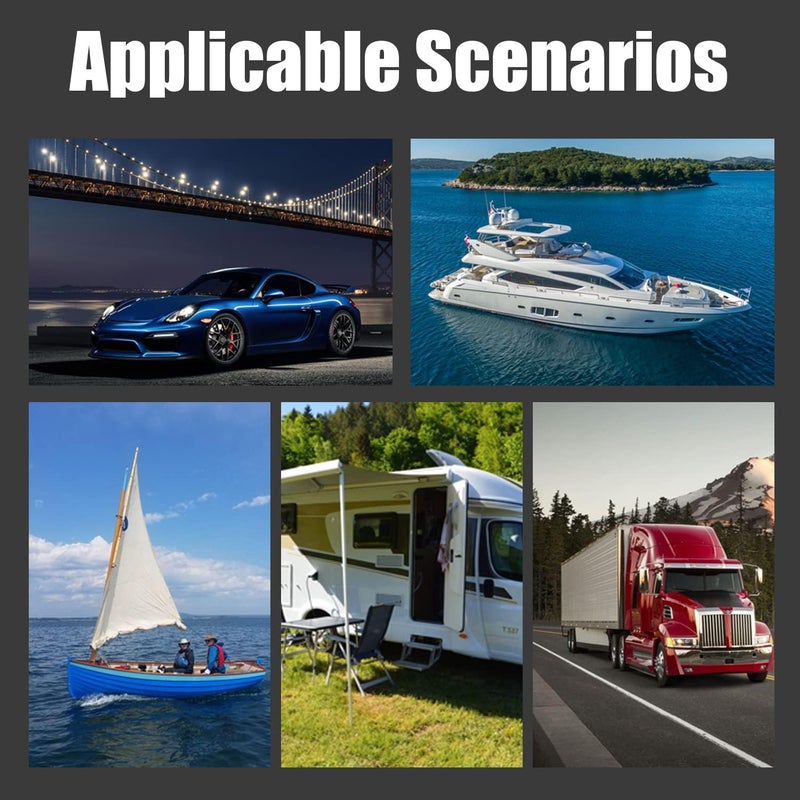 Keenso Waterproof Sea Marine Bracket Mount Voyager Hiking and Camping Fits Boat Caravan Truck - Image 4