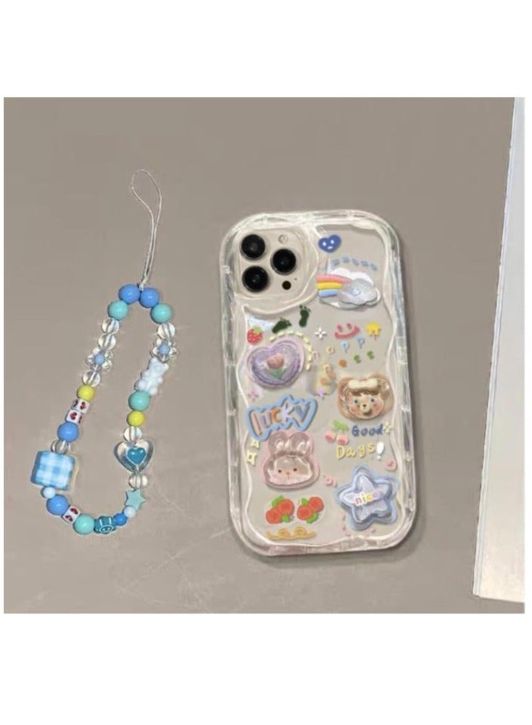 كابتن تيك Cute Phone Case for iPhone 15 pro max Teens Case with Cute Clear 3D Bear Floral Aesthetic Phone Case with Lovely Bear Heart Charm Phone Case Girly Woman - Image 4