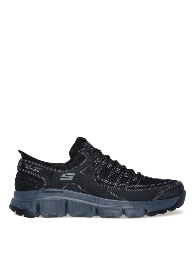 SKECHERS Men's Summits at Hands Free Slip-in Sneaker, Black/Charcoal, 9 Wide - Image 3