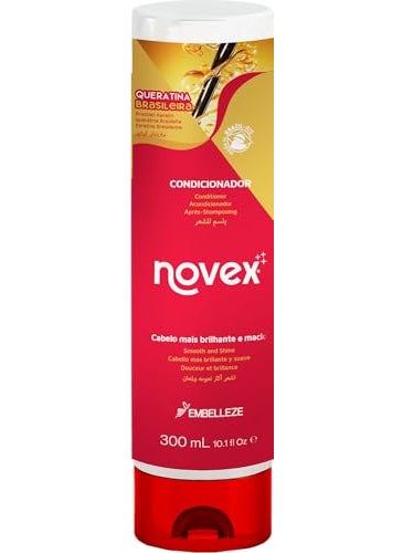 NOVEX Novex Brazilian Keratin Conditioner, 10.14 oz. - Reconstructive Keratin, Frizz control & Damage Repair 