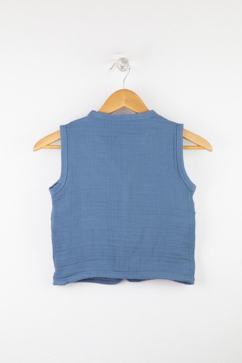 Bondilolly 100% Cotton Muslin Baby Vest with Snaps  - Image 2