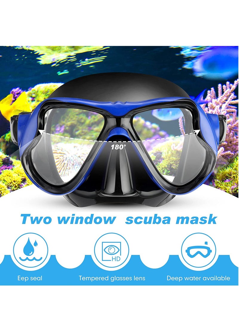 Excefore 2 Pack Diving Mask Adult Swimming Snorkel Mask Clear View Swimming Goggles with Nose Cover Anti Fog Swim Mask Tempered Glass Snorkeling Goggles for Diving Snorkeling Swimming  - Image 3