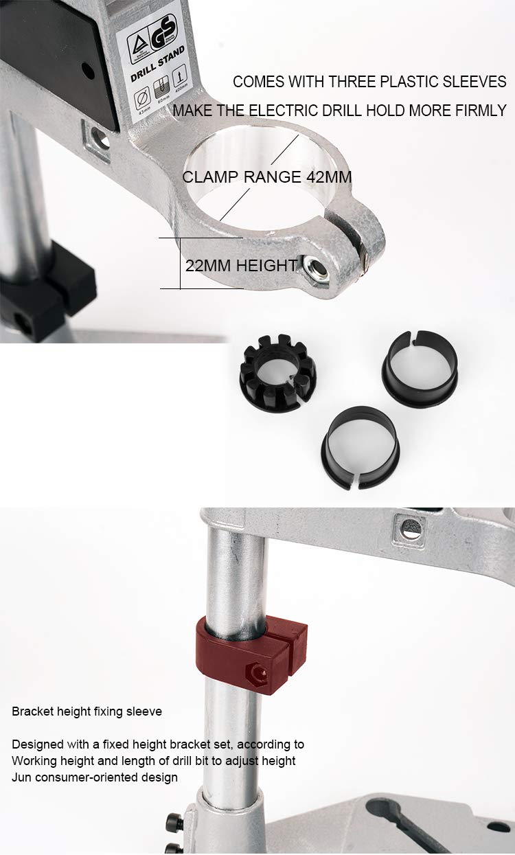 MLD Combo Electrc Revese Forward 13 mm Drill Machine 650 watts Multicolour With Press Jig for electric Hand drill Machine Stand Height 400mm Adjustable Drilling Multicolour - Image 5