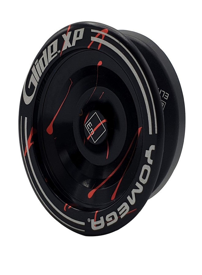Yomega Glide™ XP - Pro Level Aluminum Metal Yoyo for Advance Players - Wing Shaped, C Size Ball Bearing Yoyo with Adjustable Responsive/Nonresponsive Play + 3 Month Warranty (Black and Red) - Image 1