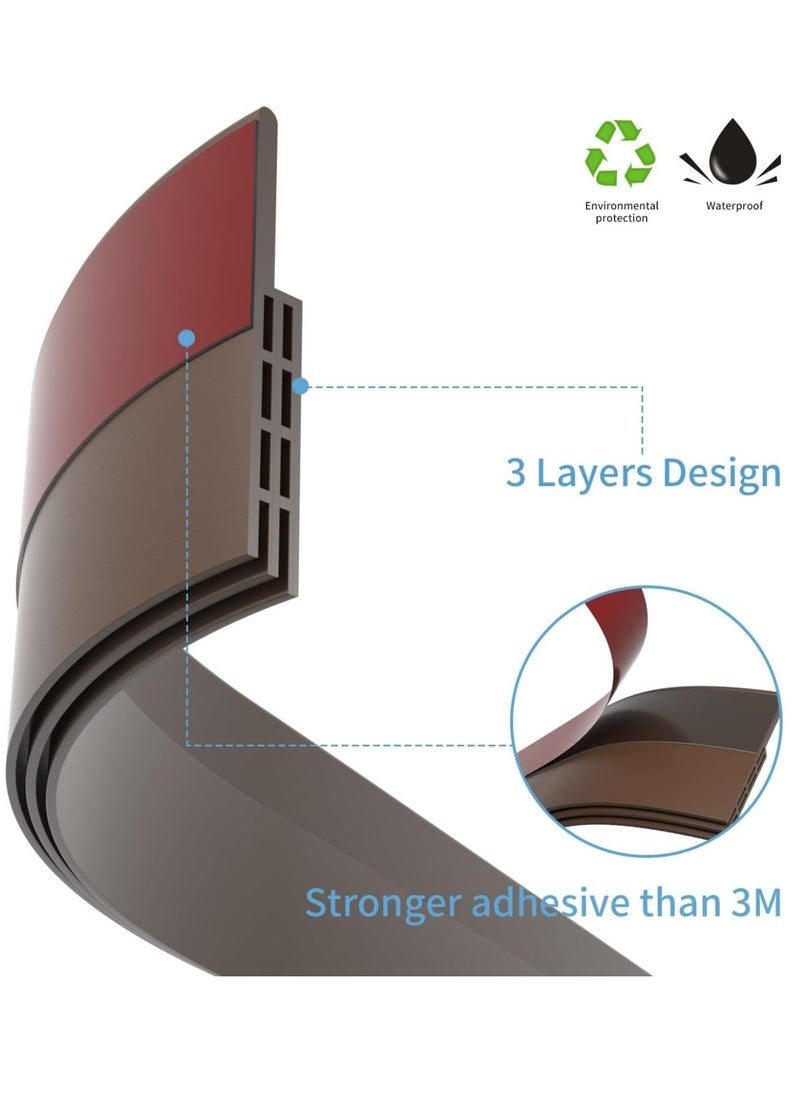 SKY-TOUCH 2 packs 1 Meter Each Door Seal Strip Door Draft Stopper Weather-Resistant Soundproof Door Sweep Weather Stripping Door Draft Excluder to Prevent Dust Air and Insects  - Image 2