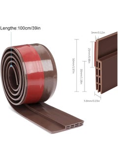 SKY-TOUCH 2 packs 1 Meter Each Door Seal Strip Door Draft Stopper Weather-Resistant Soundproof Door Sweep Weather Stripping Door Draft Excluder to Prevent Dust Air and Insects  - Image 4