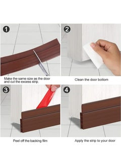 SKY-TOUCH 2 packs 1 Meter Each Door Seal Strip Door Draft Stopper Weather-Resistant Soundproof Door Sweep Weather Stripping Door Draft Excluder to Prevent Dust Air and Insects  - Image 5