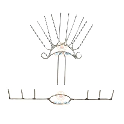 SRI YAGNAA Stainless Steel - Varalakshmi Pooja Kalasam Decoration Sticks Combo - Lakshmi Pooja Kalasam Flower Stand Stick - Five Point Support For Decoration - Crown Stick For God Varalaxmi Pooja - Image 4