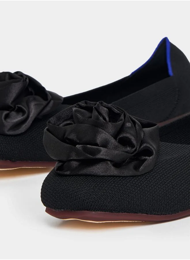 Styli Flower Design Ballerina Shoes