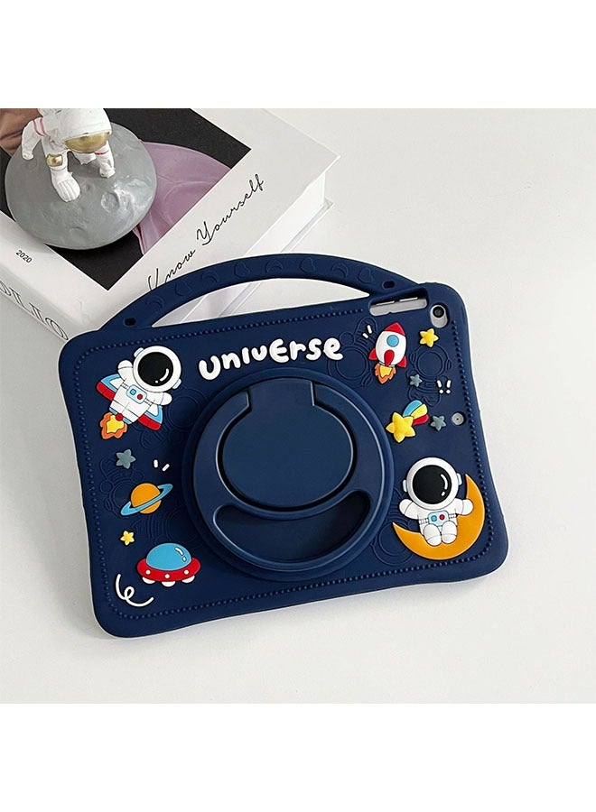 iPad 10th 10.9 Inch Kids Cute Protective Case Silicone Tablet Protective Case 360 Rotatable Cartoon Astronaut - Image 2