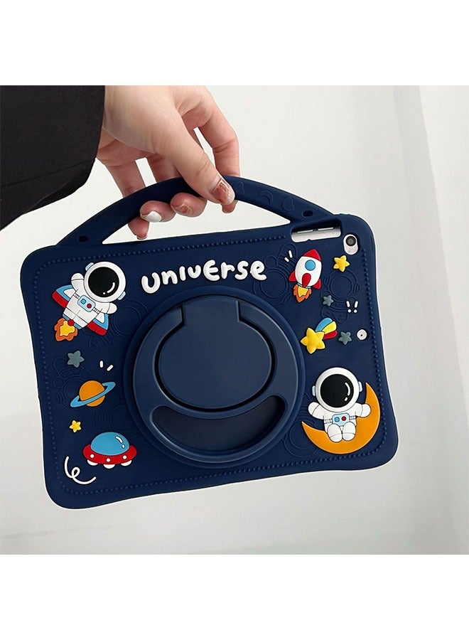 iPad 10th 10.9 Inch Kids Cute Protective Case Silicone Tablet Protective Case 360 Rotatable Cartoon Astronaut - Image 3