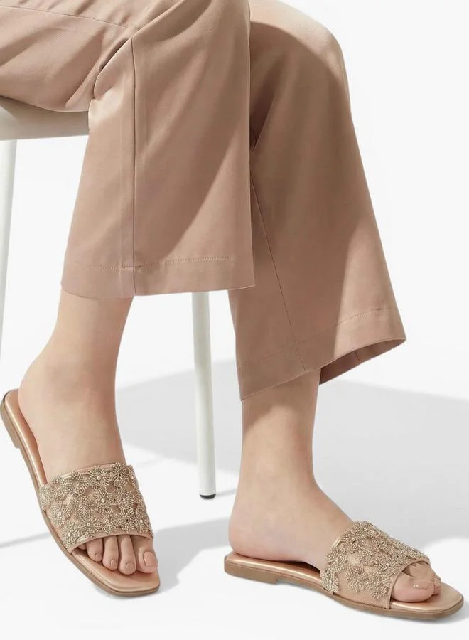 فلورا بيلا من شو إكسبرس Flora Bella Women Embellished Slide Sandals
