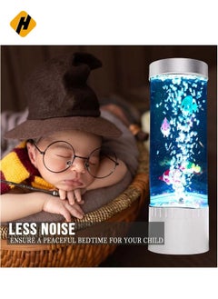 HuHa Bubble Fish Lava Lamp | Desktop Sensory LED Bubble Lamp | Color Changing Aquarium lamp | Artificial Fish Tank with Moving Fish, Sea Horse, Jellyfish | Gift for Kids, Adults, ADHD & Autism  - Image 2