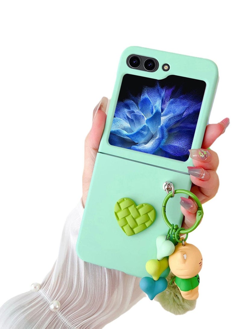 Samsung Galaxy Z Flip 5 Case Lovely Cartoon Cover Cases with Key Chain Hanger (For Samsung Galaxy Z Flip 5) - Image 1