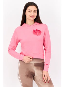 adidas Originals Women Sportswear Fit Long Sleeves Training Hoodies, Pink  - Image 1
