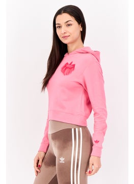 adidas Originals Women Sportswear Fit Long Sleeves Training Hoodies, Pink  - Image 2