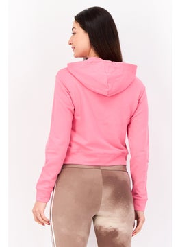 adidas Originals Women Sportswear Fit Long Sleeves Training Hoodies, Pink  - Image 3