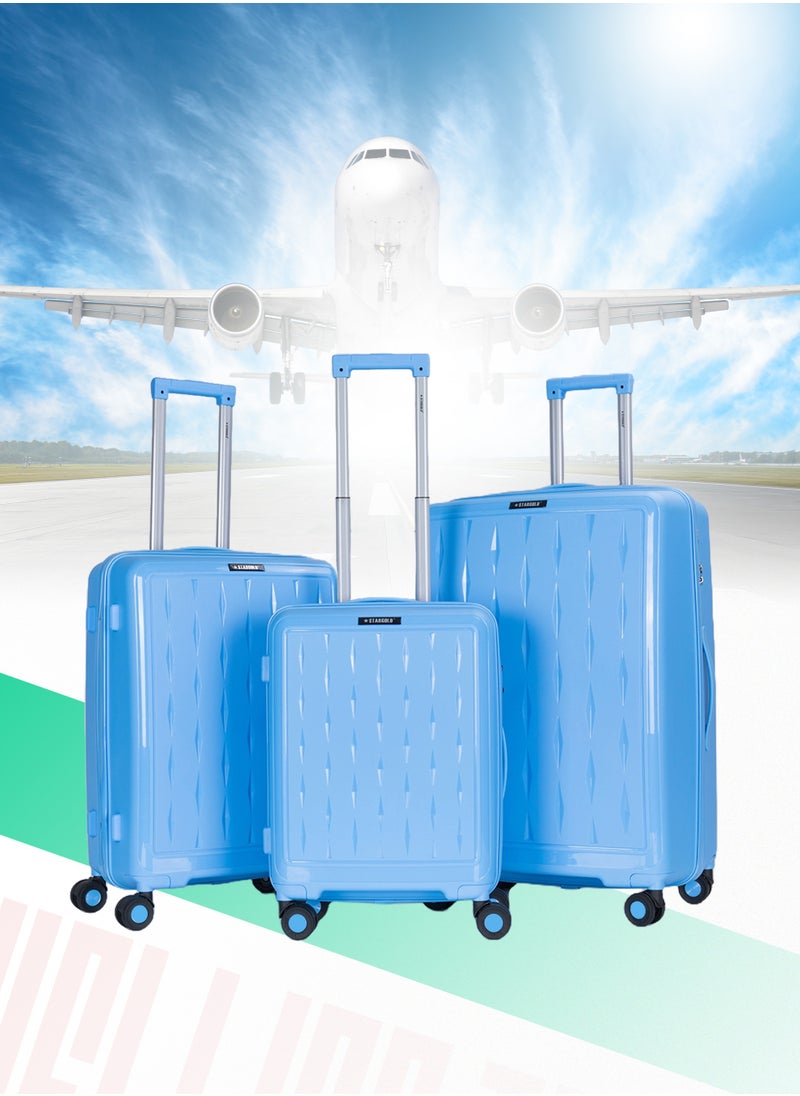 Stargold - Trolley Luggage PP Hard Side 3PCS Set With TSA Lock Travel Bag - Image 1