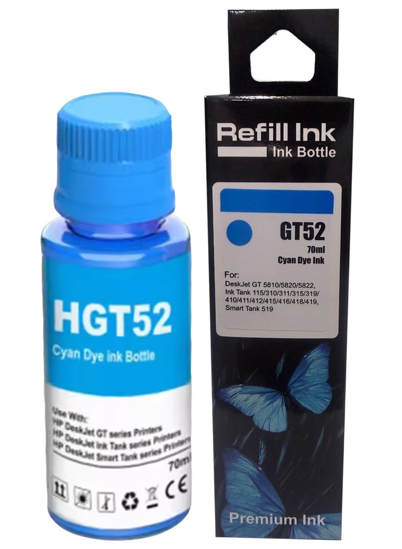 Refill GT52 GT53 series Refill Ink Compatible for HP GT Series 310 315 319 410 415 419 5810 5820 5821 1 Black Bottle in 135 ml and 3 Colour 70 ml Bottles. - Image 4