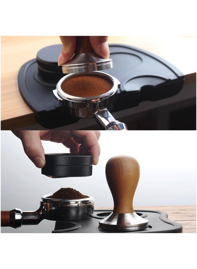 Chabeia Espresso Coffee Tamper Mat, Silicone Espresso Hand Tampers Non-Slip Coffee Machine Accessories for Home, Kitchen, Office, Bar, Store, Coffee Shop（Large） - Image 4