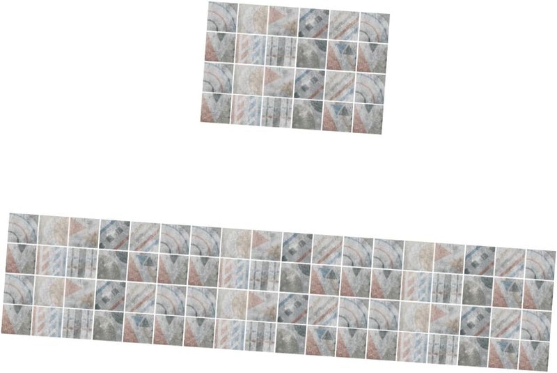 klarako 192 pcs Vintage to Tile Easy Bathroom Proof Oil-proof Backsplash Removable Tiles Decals Stickers Stick and Style Decorative Floor Kitchen for Wall Oil Peel Sticker - Image 1