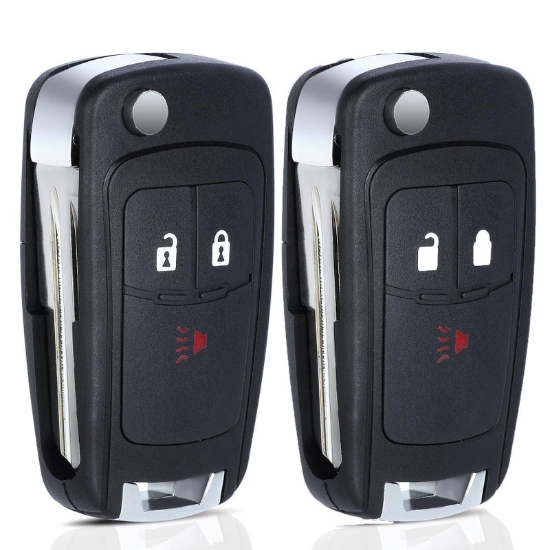 Keyecu 2 Pack Replacement Smart Remote Car Key Fob for Chevrolet Spark 2013 2014 2015 A2GM3AFUS03 9598983095233524 315MHz ID46 Chip 3 Buttons