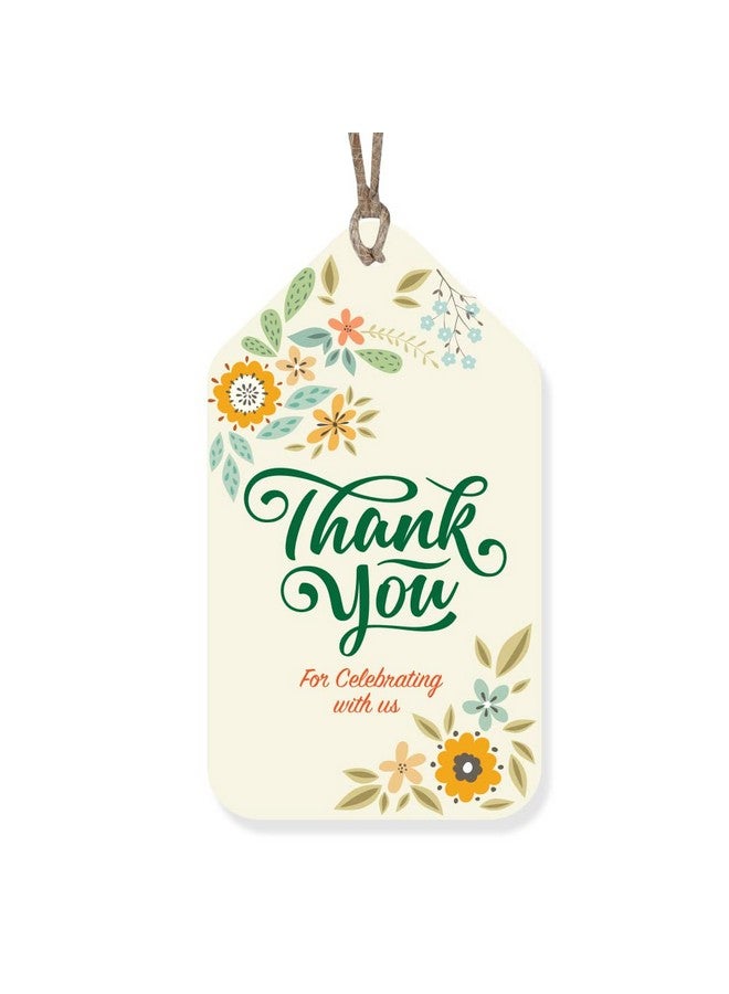 Kaameri Bazaar Kaameri Bazaar Set of 50 Thank You Tags for Return Gifts l Packaging l for Gift Bags l Birthday Tags with Natural Jute (300 GSM Paper) - Image 1