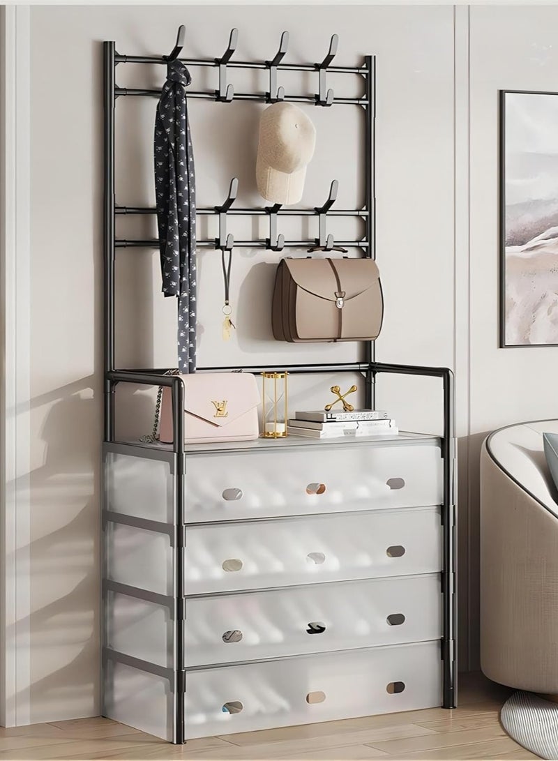 DubaiGallery Bedroom Clothes Storage Rack Hat Coats Shoe Bag Floor Load-bearing Shelves for Living Room Organizer - Image 2