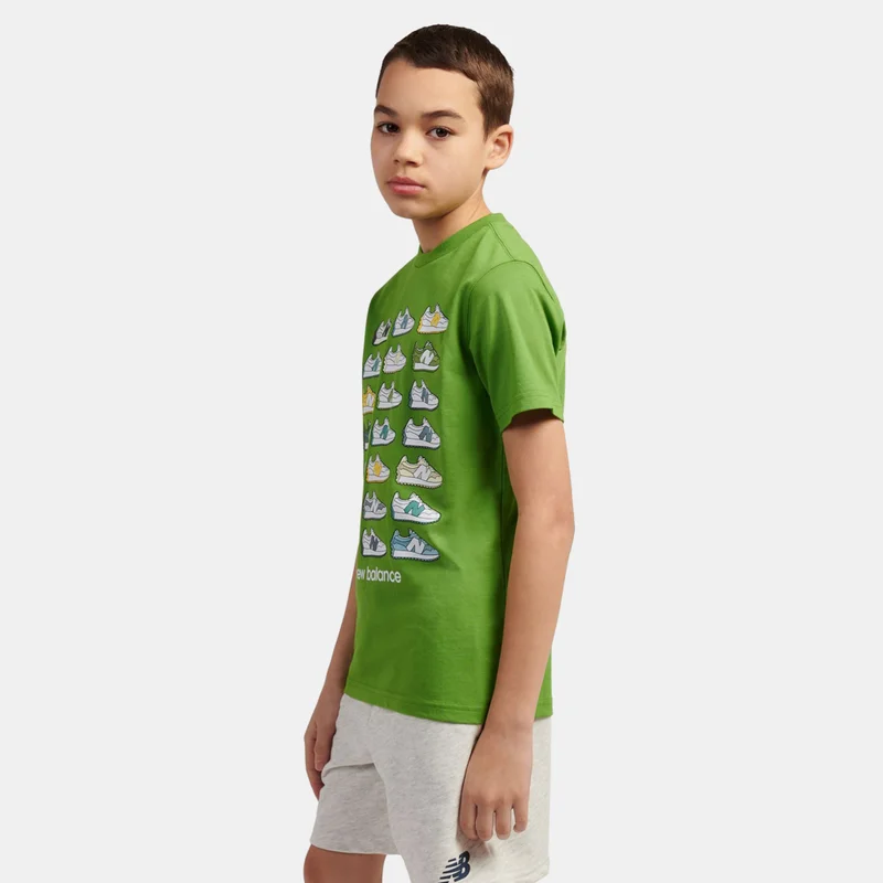 نيو بالانس شورت بشعار مكدس للأطفال