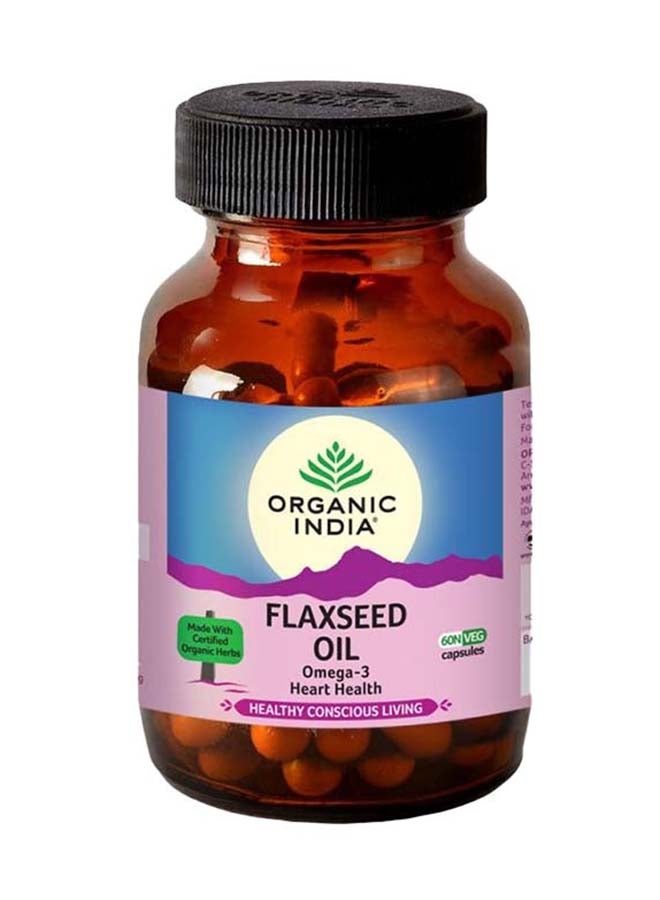 Organic India زيت بذور الكتان العضوي من الهند 60 كبسولة - 51274 - Image 1