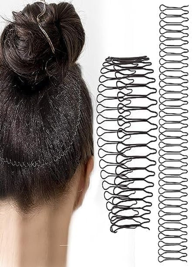 ELVORO U Shape Hair Finishing Fixer Wavy Wire Styling Tool Invisible Accessories for Girl and Women(21 CM Hair pin) - Image 1
